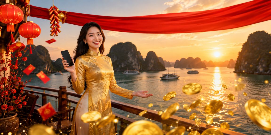 Lễ trao thưởng bao lì xì đỏ tại vịnh Hạ Long, hình ảnh ưu đãi hoàn trả và bảo mật